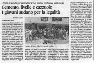 Articolo Corriere Adriatico Campo Isola