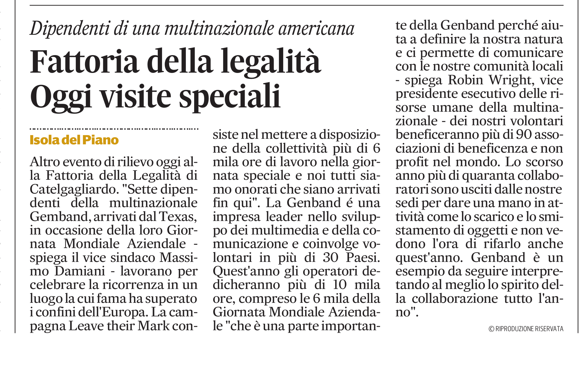 Genband Corriere Ad